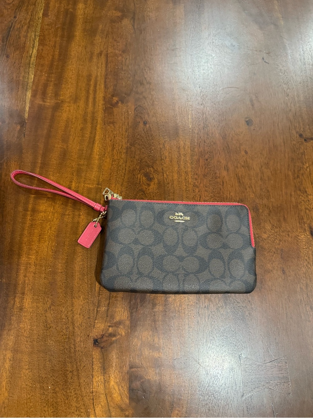 Coach Signature Double Zip Wallet Wristlet